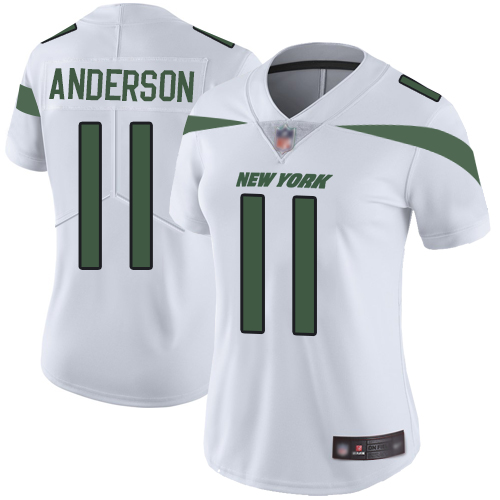 New York Jets Limited White Women Robby Anderson Road Jersey NFL Football 11 Vapor Untouchable
